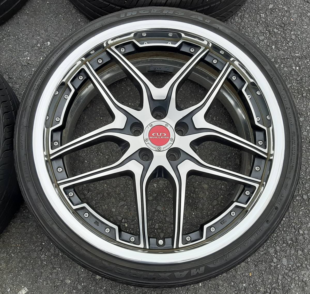 ○WEDS BVILLENS TV-X 19インチ 5穴 PCD100 マットブラック/Po 
