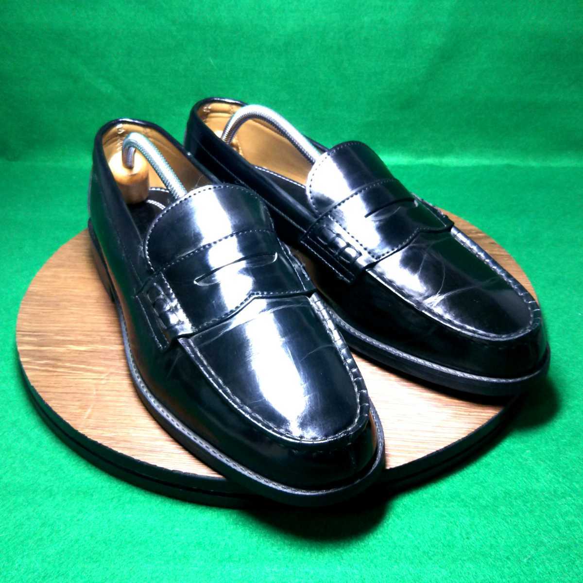 ホーキンス Hawkins コインローファー ペニーローファー ビーフロール 黒 ブラック 27cm 革靴 皮靴 紳士靴 ビジネスシューズ の落札情報詳細 ヤフオク落札価格情報 オークフリー スマートフォン版