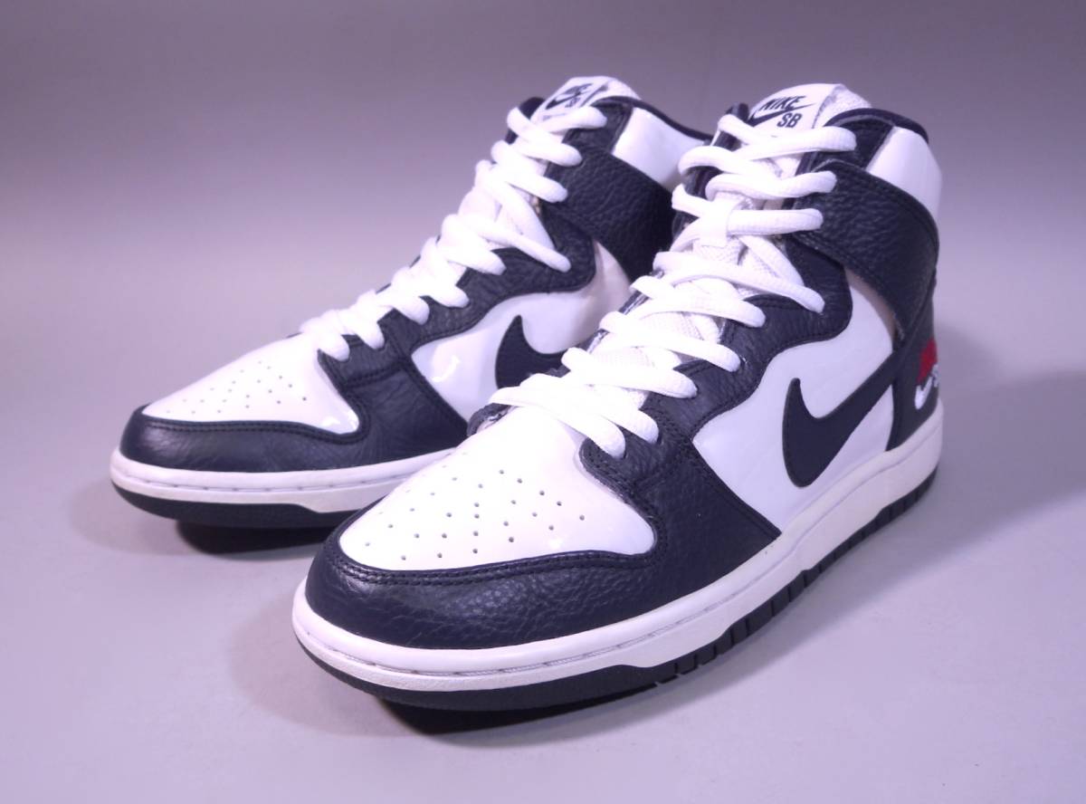 本物/2017年NIKE SB DUNK HIGH PRO FUTURE COURT OBSIDIAN/白紺 US10 
