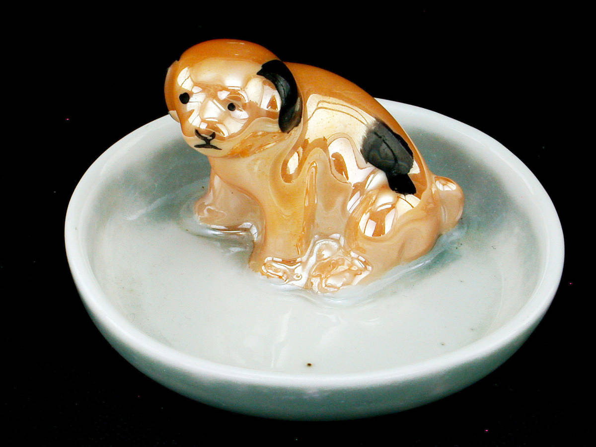 セール！アールデコ！オールドノリタケ！ラスター彩！犬フィギュア