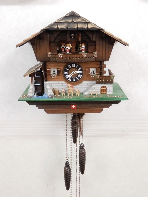 木製鳩時計　スイス製 772/○鳩時計 からくり時計 スイス製 アンティーク SWISS MUSICAL MOVEMENT