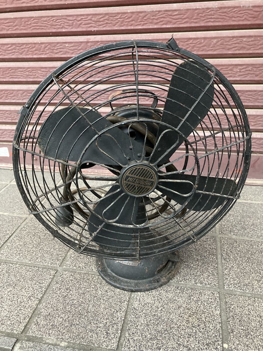 昭和レトロ　扇風機　三菱電機　アンティークオブジェ　ジャンク品 Yahoo!オークション - 15 戦前 三菱 扇風機 箱付 ジャンク品