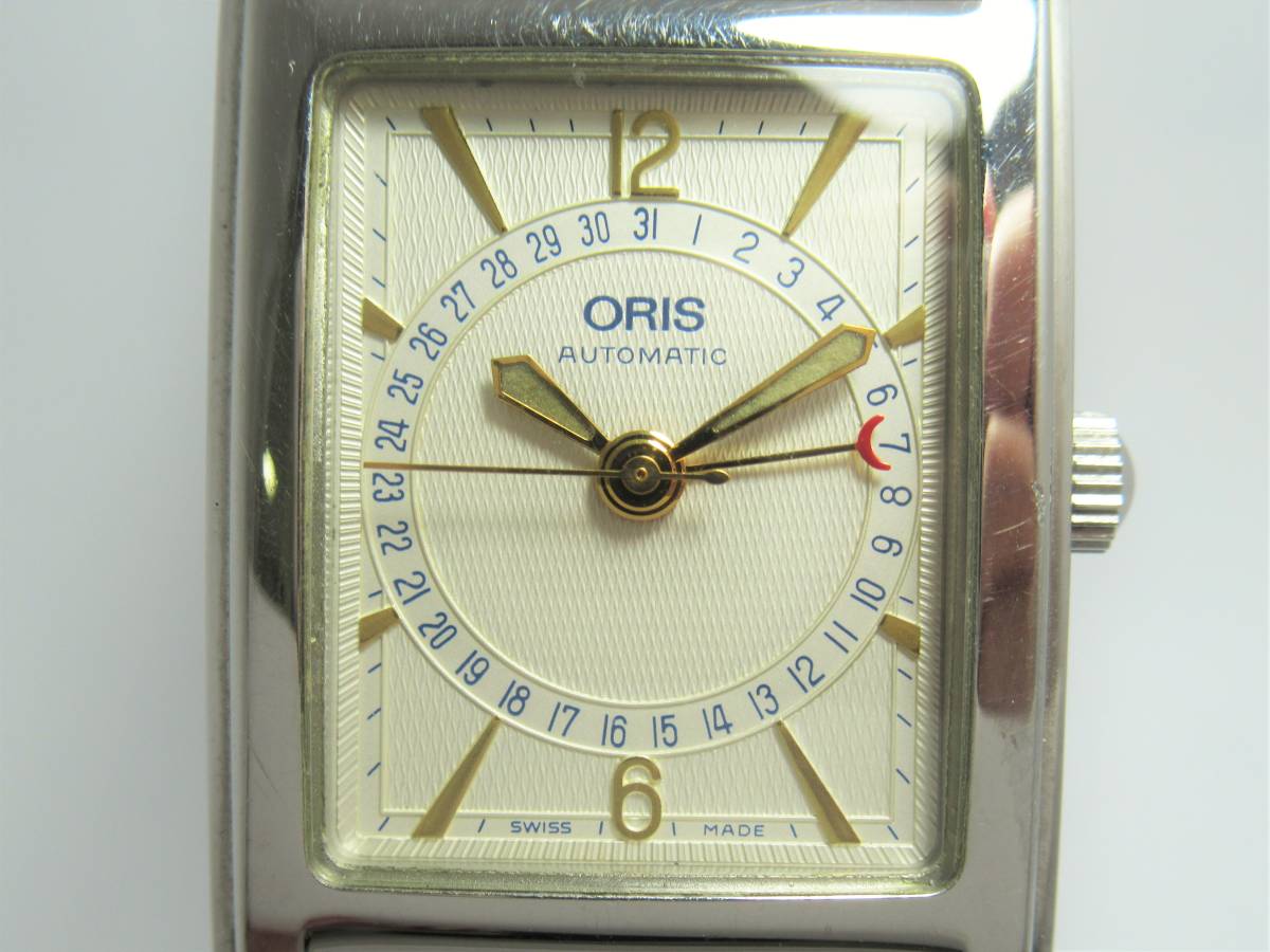 オリス ORIS B7460 レクタンギュラー ポインターデイト メンズ 自動