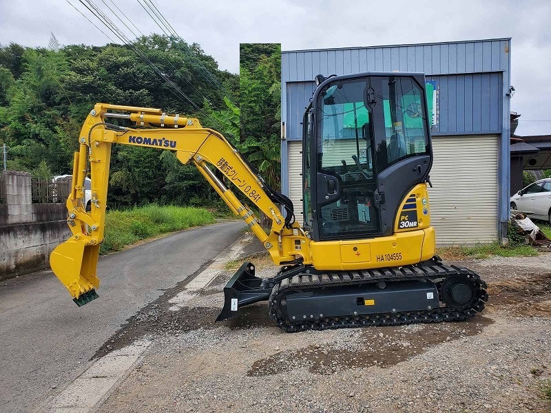 T-0051】コマツ PC30MR-1 3トンクラス 倍速 全塗装み 往復配管 ミニ