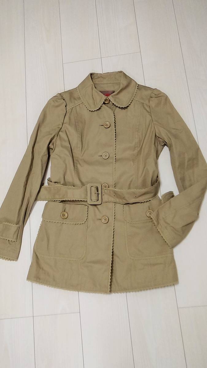 最先端 ピンクハウス ベージュジャケットコートm スプリングコート Alrc Asia