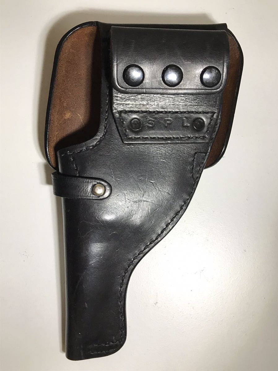 旧型制服警察官用けん銃入れ◇38口径S&W・コルト大型銃◇昭和