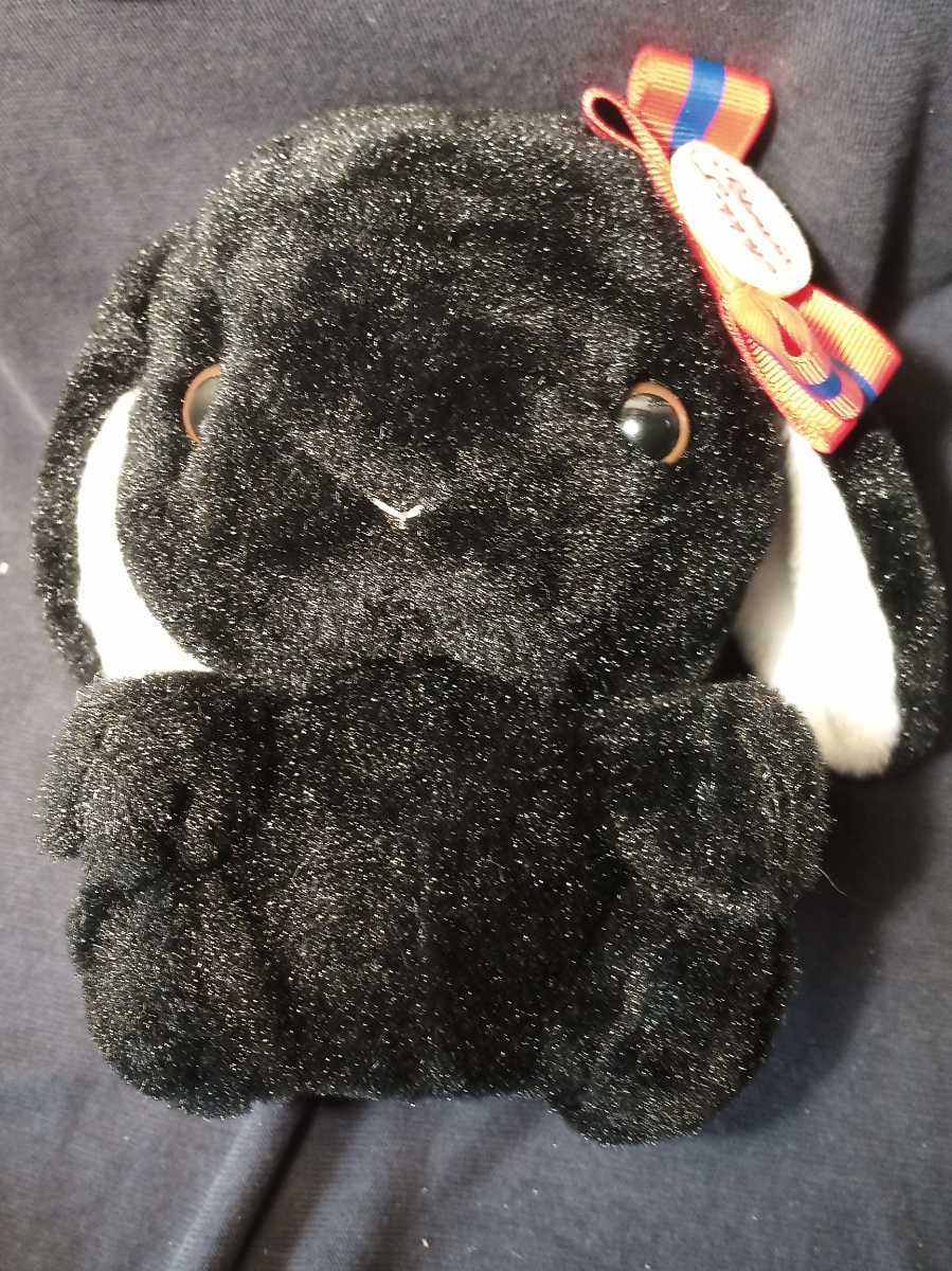 ぽてうさロッピー 黒いウサギ ぬいぐるみ