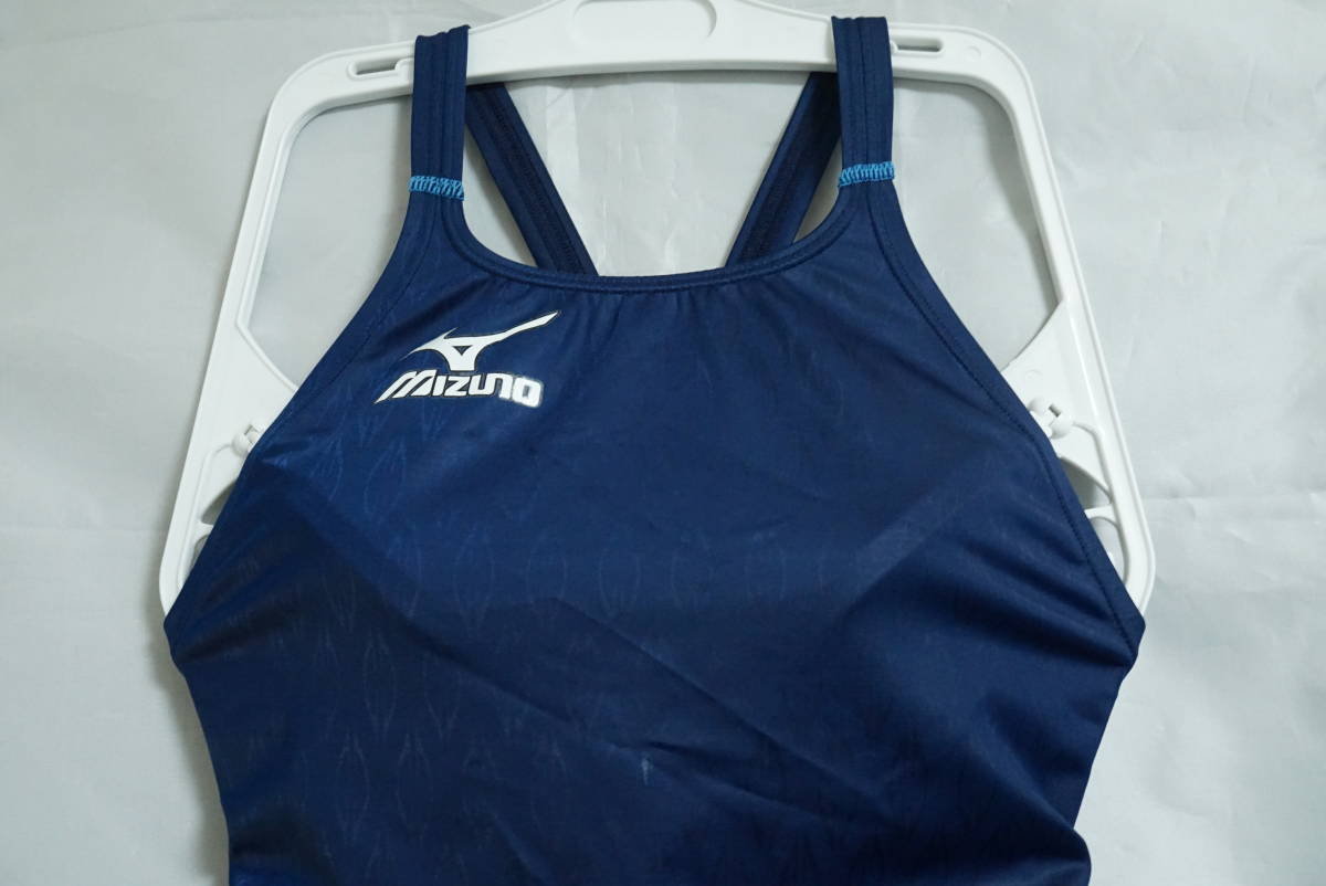 mizuno ミズノ 競泳水着 マイティライン リーフ柄 ネイビー L