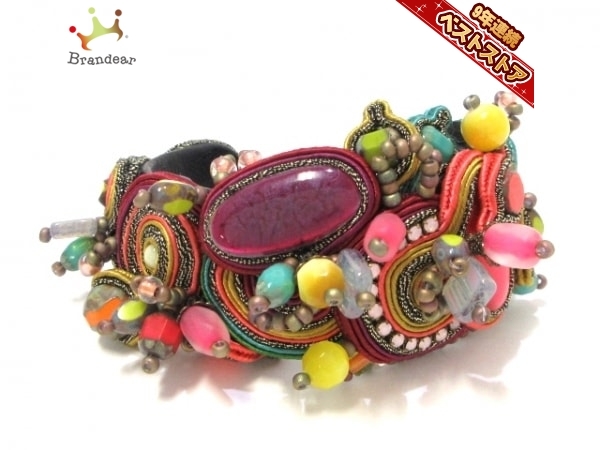 ドリチャングリ Dori Csengeri バングル 化学繊維 カラーストーン レザー ピンク パープル マルチ 美品 アクセサリー 腕 の落札情報詳細 ヤフオク落札価格情報 オークフリー スマートフォン版