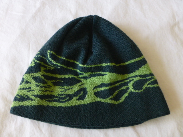 patagonia BEANIE HAT FA2002年モデル 柄物 -L- FRANCE製 Beanie hat ビーニー ハット ...