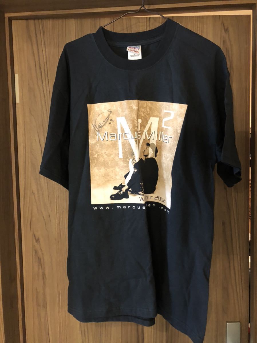 MARCUS MILLER MASTER OF ALL TRA 直筆サイン入り 新品】マーカスミラー サイン入り Tシャツ サイン入りタオル付き 検