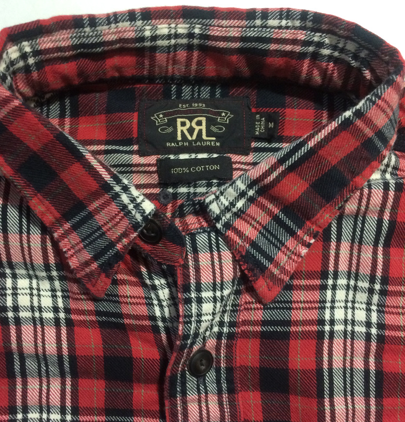 ジョニーデップ 着 チェックシャツ ネルシャツ RRL ラルフローレン RRL