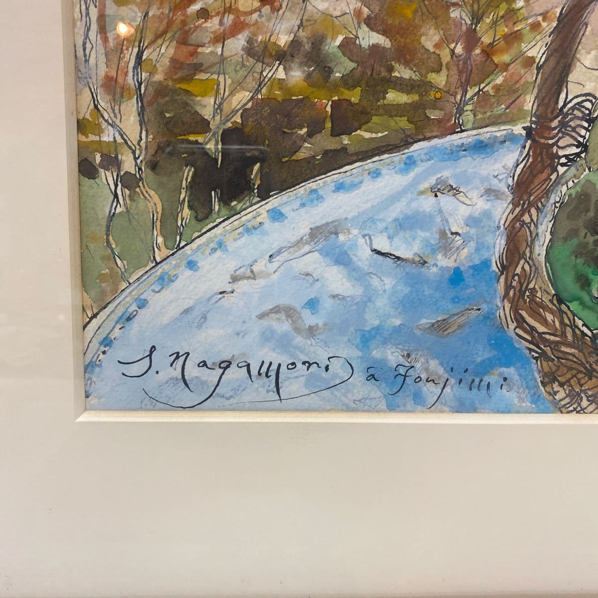 水彩 長森聰「静物花」