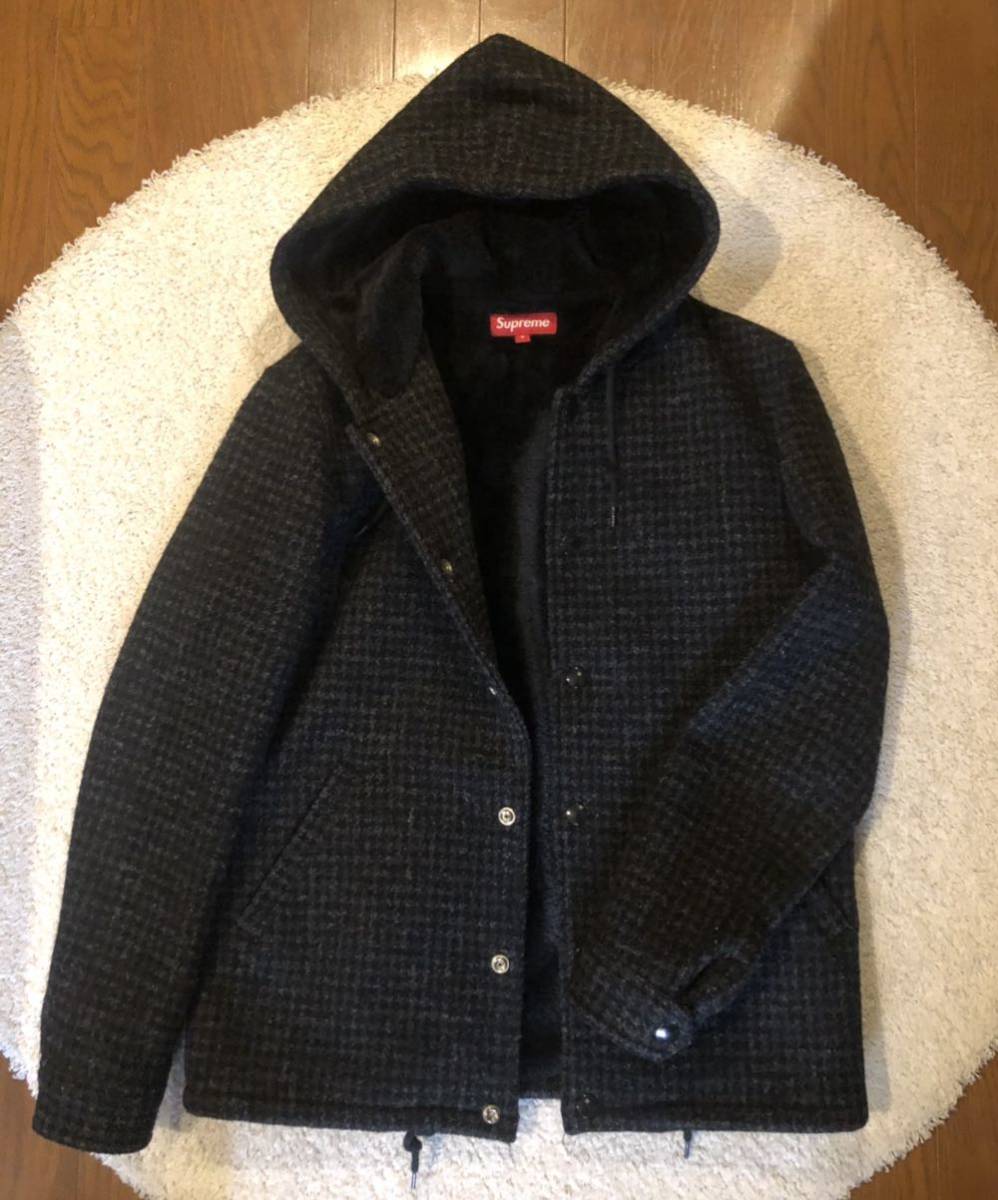 Supreme シュプリーム ハリスツイード ウール フード付コーチ ジャケット S の落札情報詳細 ヤフオク落札価格情報 オークフリー スマートフォン版