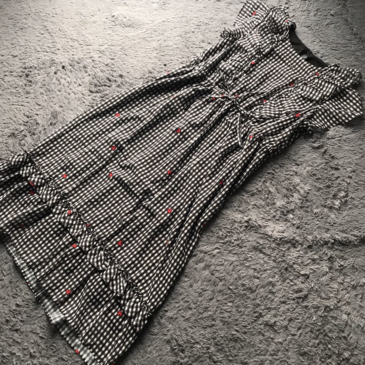 新品 アンドラブ Love Masamisatomiハートロゴチェックロングワンピース白黒l 新品 の落札情報詳細 ヤフオク落札価格情報 オークフリー スマートフォン版