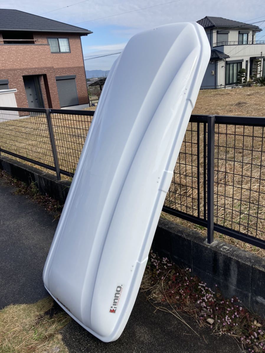 inno ルーフボックス BR764ライトグレー 中古 左開き ルーフBOX 小型車用