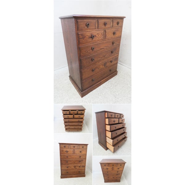 横浜元町 竹中家具／箪笥／チェスト／楢材／50年前購入／中古