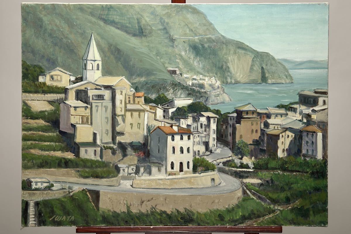 岩田保男 イタリア風景 P号 肉筆油彩画 太平洋美術会活躍作家 大型ヨーロッパ風景油絵 の落札情報詳細 ヤフオク落札価格情報 オークフリー スマートフォン版
