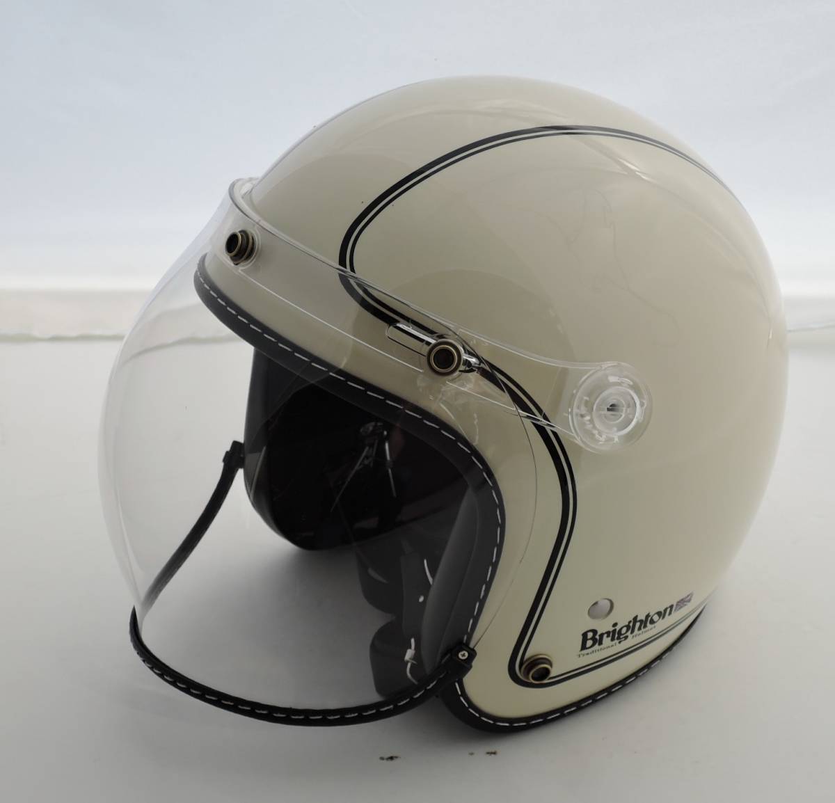 送料無料　新製品　Brighton　traditional　Jet　Helmet　ジェット　ヘルメット　マットブラック　57 ～60cm　M　L　ヒートグループ Brighton Traditional Helmet ブライトン
