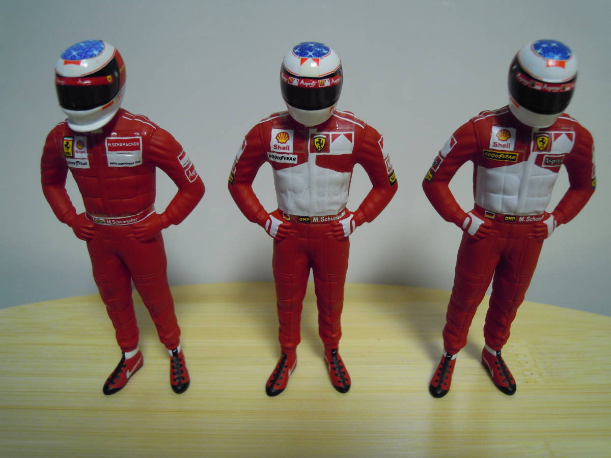 1/18 ミハエル シューマッハ フィギュア3体セット 1996 1997 1998 M