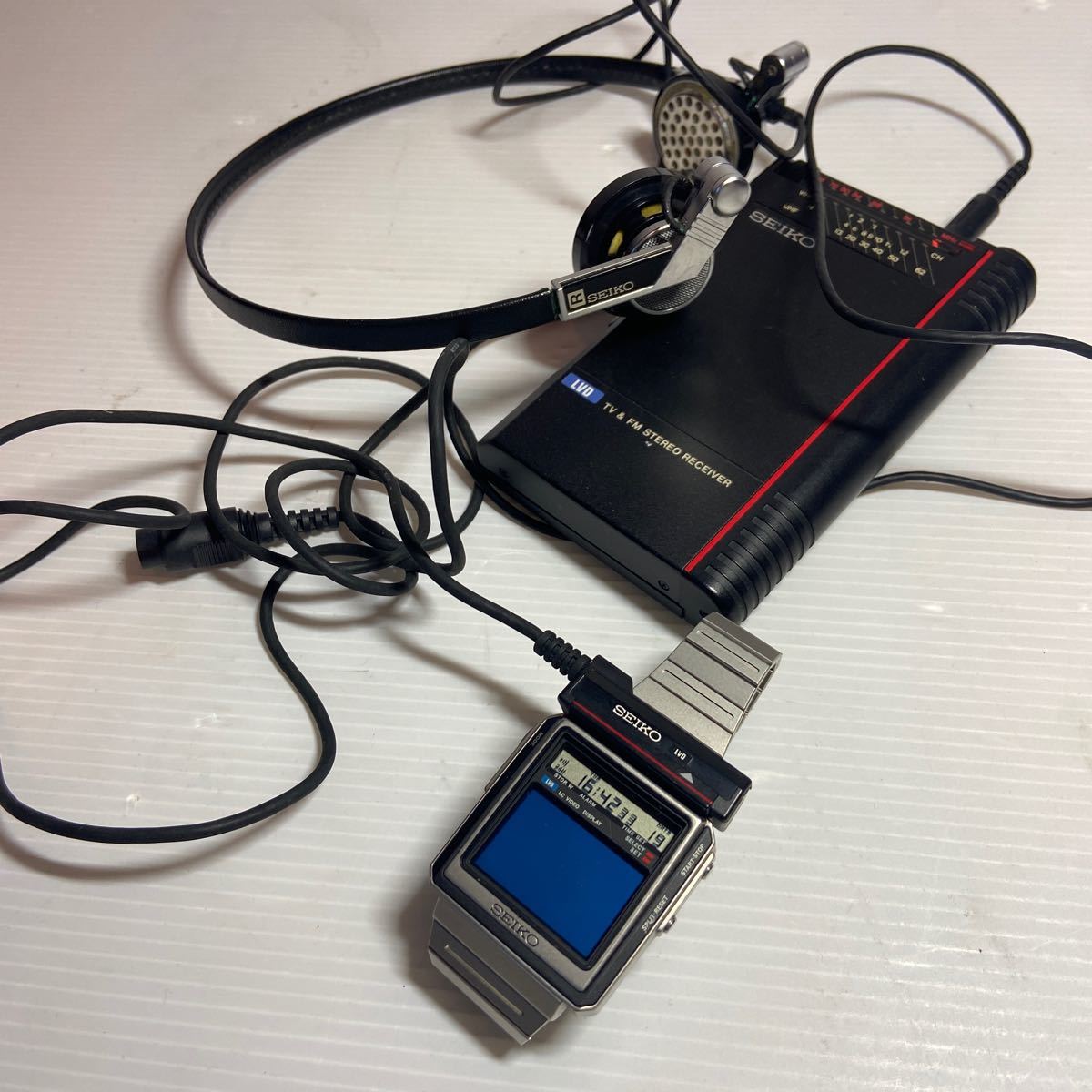 ○希少 SEIKO T001-5000 世界初TV付き腕時計 テレビウォッチ セイコー