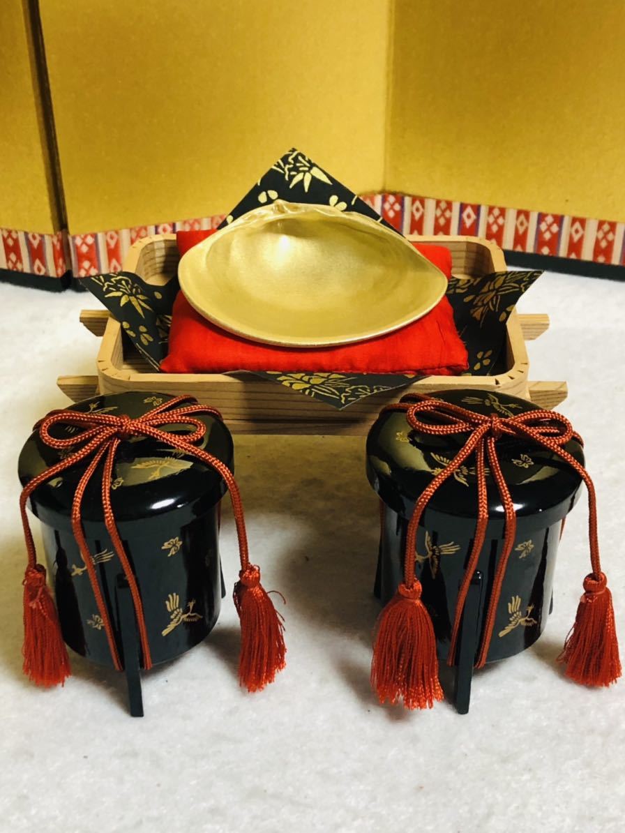雛道具 貝合わせ・貝桶(行器)