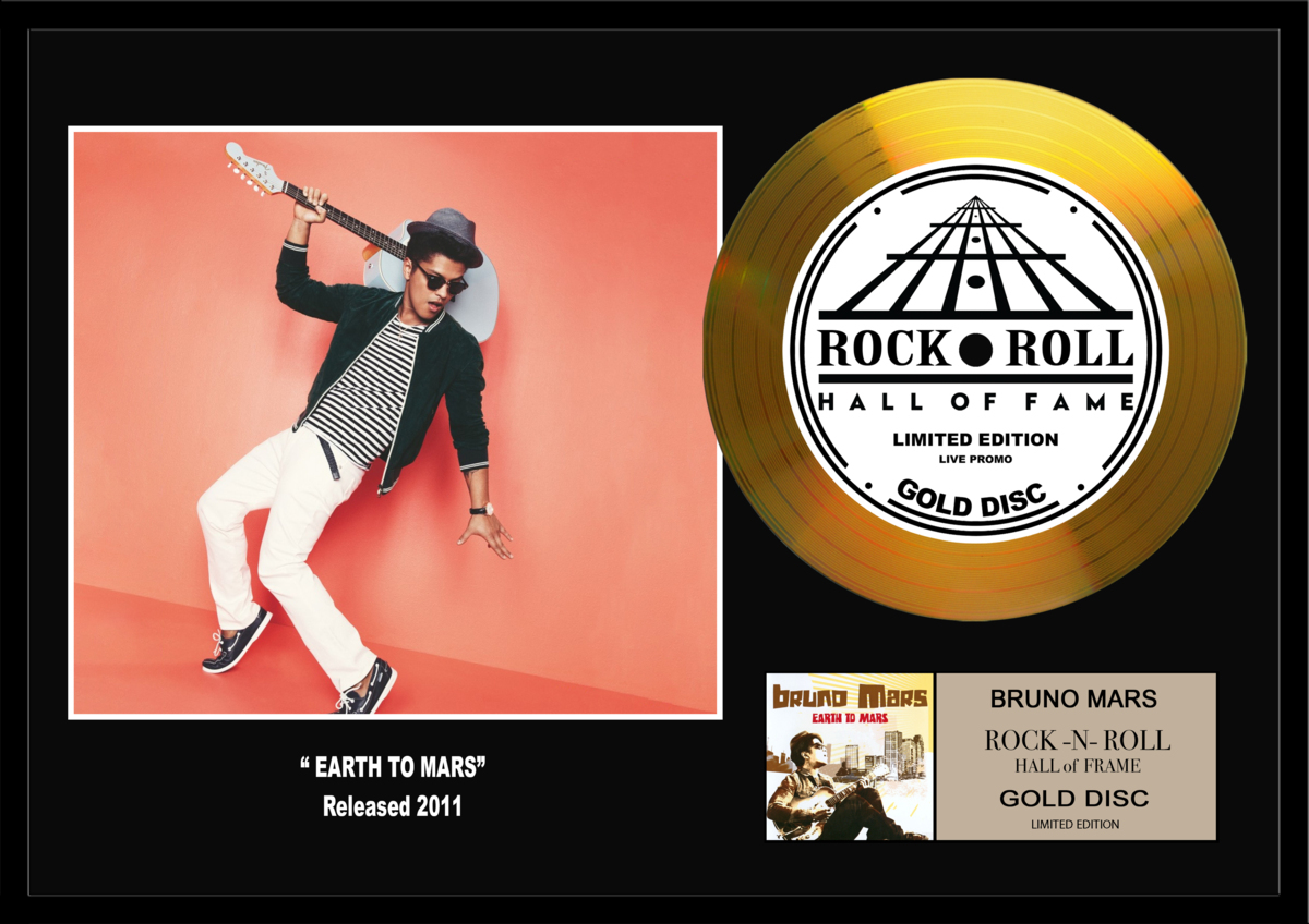 新品 Bruno Mars ブルーノ マーズ Earth To Mars 24金ゴールドディスク証明4 の落札情報詳細 ヤフオク落札価格情報 オークフリー スマートフォン版