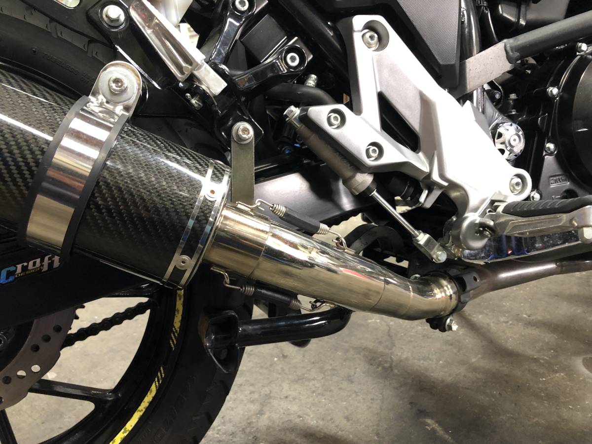 月曜日まで！vストローム250 マフラー　ストッパー付き vストローム250 マフラーストッパー付き-バトルフィールド バッド