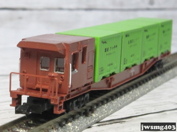 中古 Tomix コキ50000 コンテナ試作車掌室S90-1付＜改造品＞ #019966の