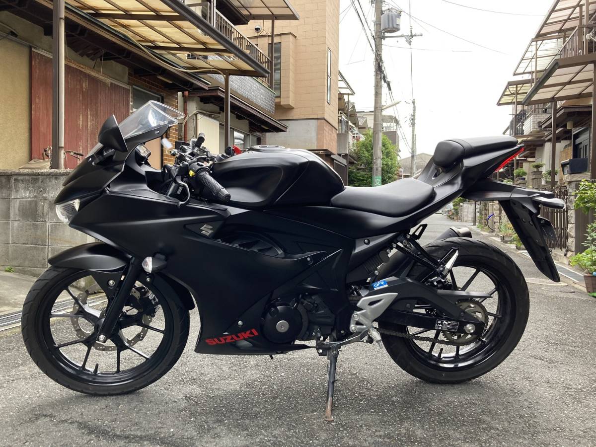 レア色・走行少・オマケ多数スズキ GSX-R125 USB電源付 艶消し黒