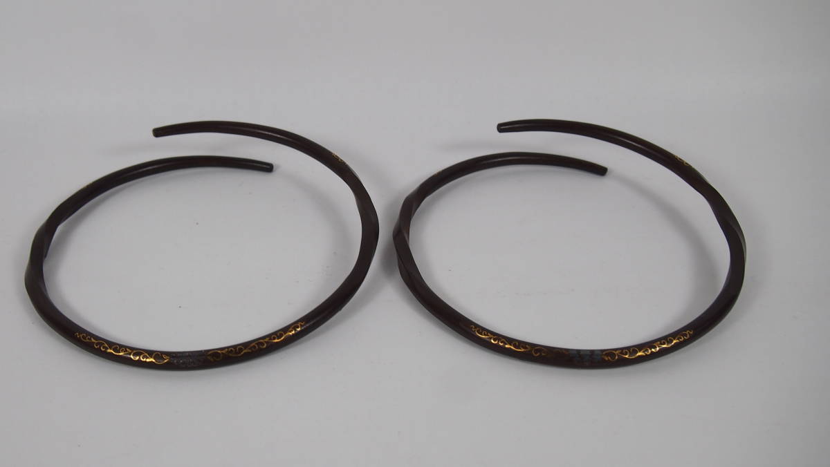 茶】十二代 和田美之助 象嵌 金銀 菊桐唐草 釣釜道具セット（釜釣・大