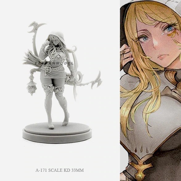 1/8 スケール 風の剣士・緑髪の美少女 フィギュア ゲーム風 ガレージキット Amazon.co.jp: Luminasta Ver1フリーレンFreiren・FanArtCute