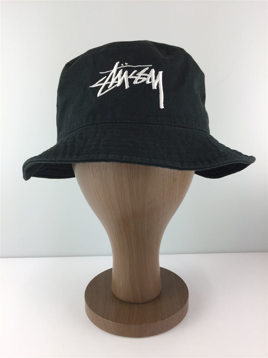 STUSSY◇0548-22-7366/ハット/コットン/BLK/無地/size:S/Mの落札情報