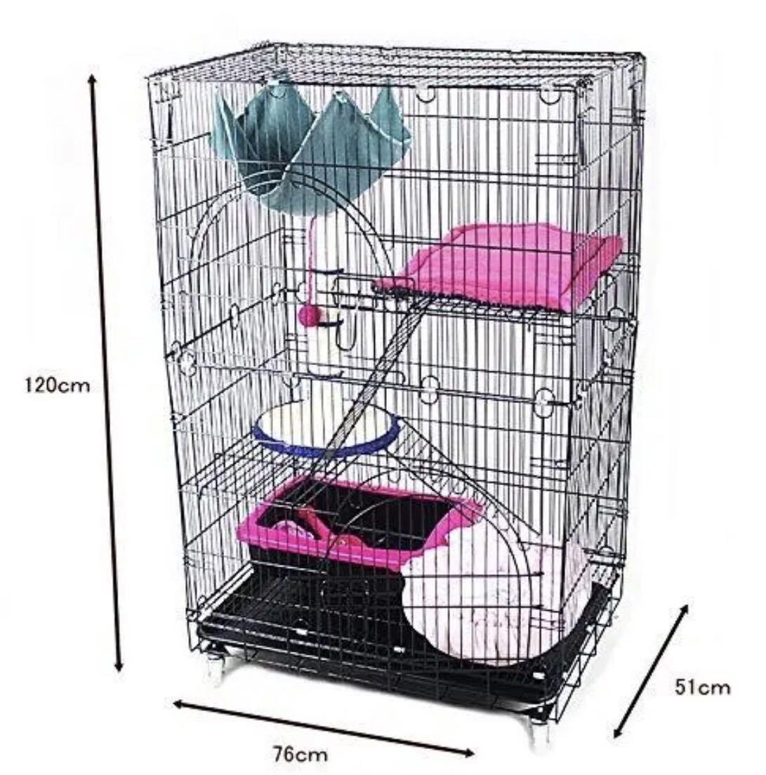 新品 猫ケージ キャットケージ ペットケージ キャットハウス キャットルーム 折りたたみ式 2段 3段 ハンモック付 小動物ケージ 猫ゲージ ハウス の落札情報詳細 ヤフオク落札価格情報 オークフリー スマートフォン版