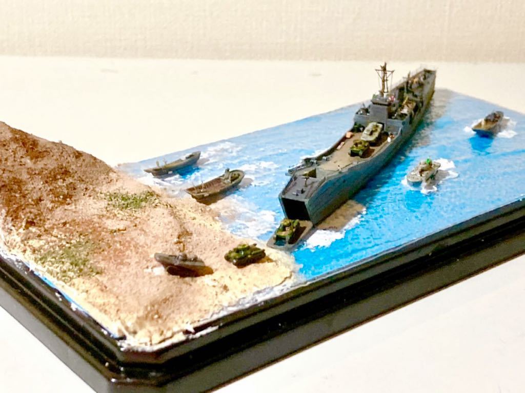 日本海軍 1/700 二等輸送艦 上陸シーン ジオラマ完成品 の落札情報詳細