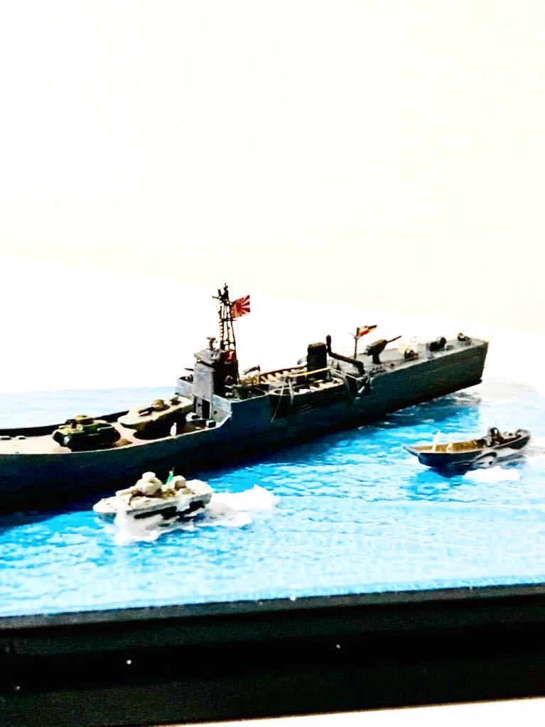 日本海軍 1/700 二等輸送艦 上陸シーン ジオラマ完成品 の落札情報詳細