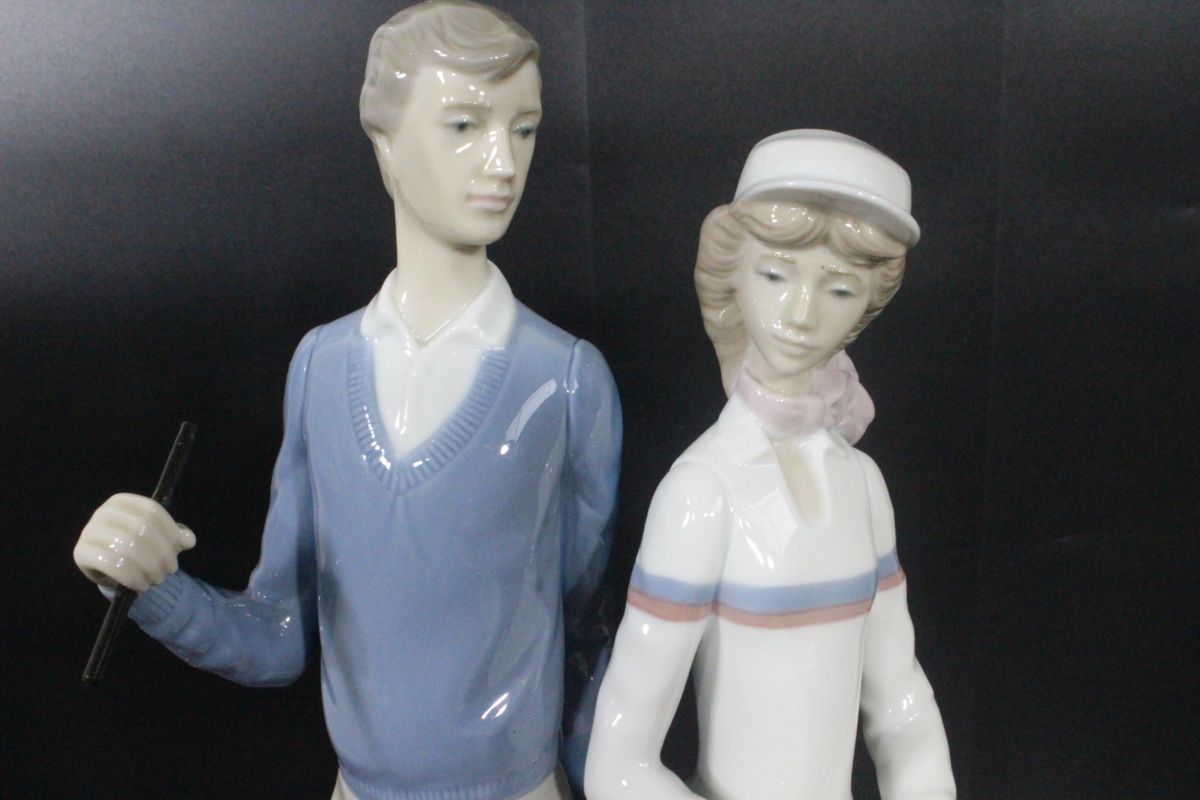 LLADRO】 リヤドロ 1453 ゴルフのカップル 状態良好 80の落札