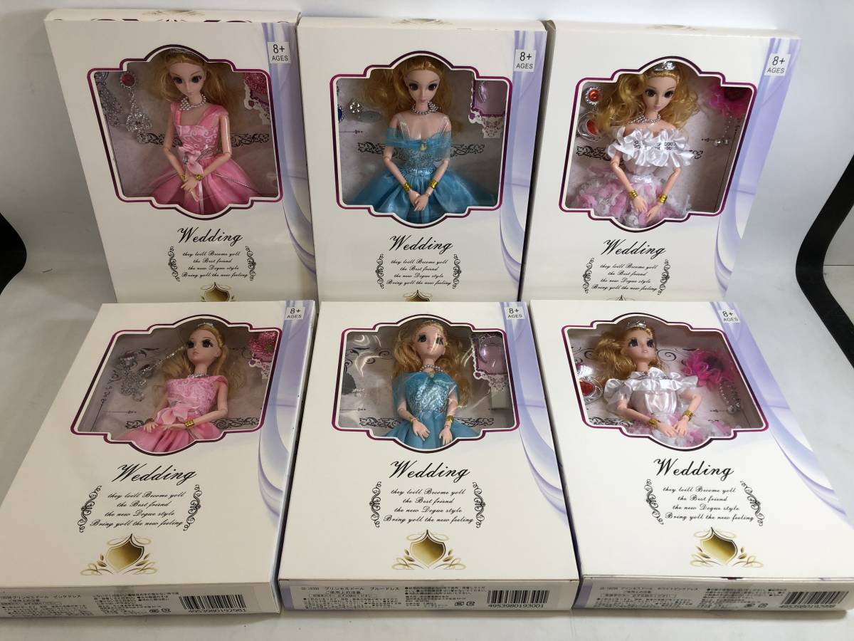 T 06k プリンセスドール 6体セット ウェディング 着せ替え人形 女の子 おもちゃ の落札情報詳細 ヤフオク落札価格情報 オークフリー スマートフォン版
