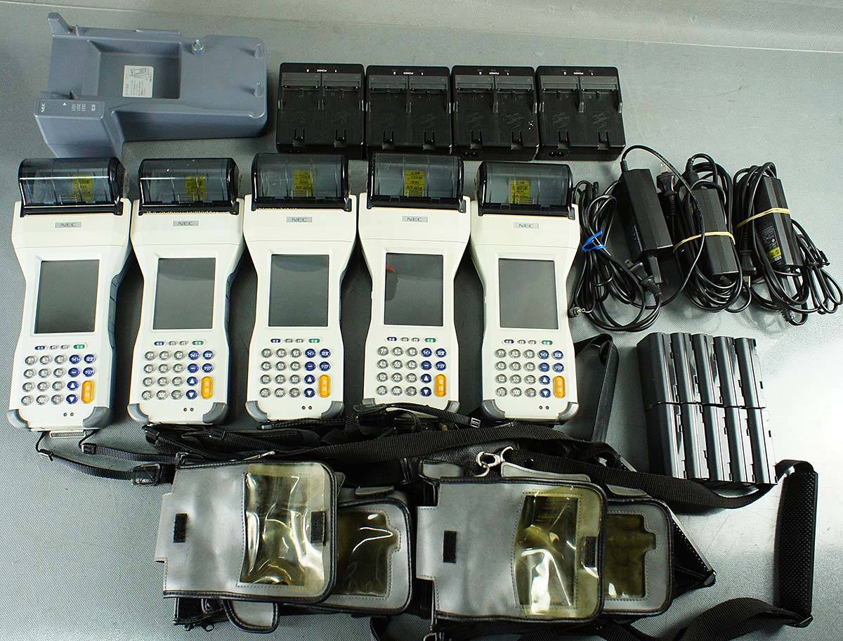 NEC ハンディターミナル PW-HT81-01 5台 バッテリー 充電器セット