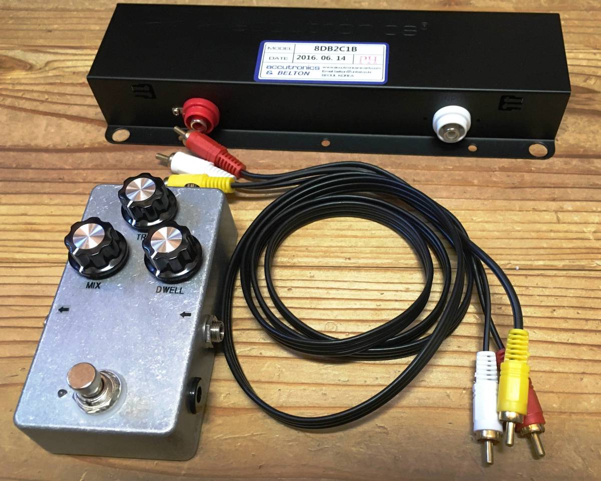 【目立った傷や汚れなし】 自作!ボードにアナログスプリングリバーブ!!Stage Center Reverb風リバーブ・リバーブユニット付属 ...