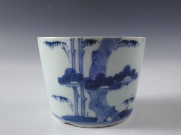 一番人気物 山口寛治造 染付筆洗茶碗(共箱) 陶芸 おもちゃ・ホビー ★日本の職人技★ 染付筆洗茶碗(共箱) 山口寛治造 陶芸