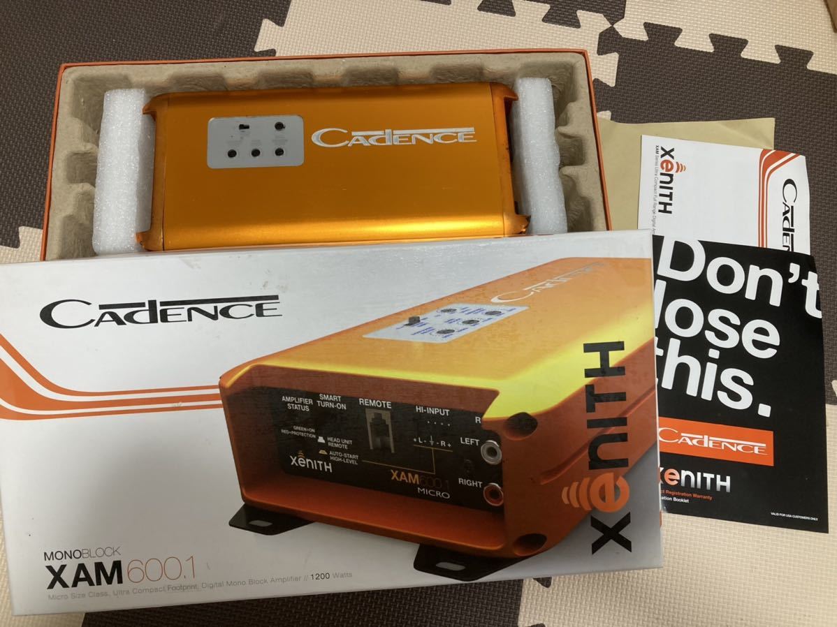 【目立った傷や汚れなし】Cadence Acoustics XAM600.1 Class D モノブロック 1200W アンプ ヒューズ切れ