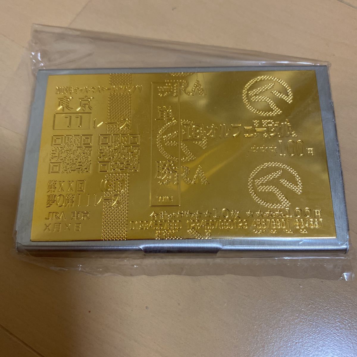 希少　非売品　JRA 夢の第11レース　メジロマックイーン　ゴールド馬券ケース 未使用】夢の第11レース 黄金馬券 オルフェーブル 未開封 ケース付き