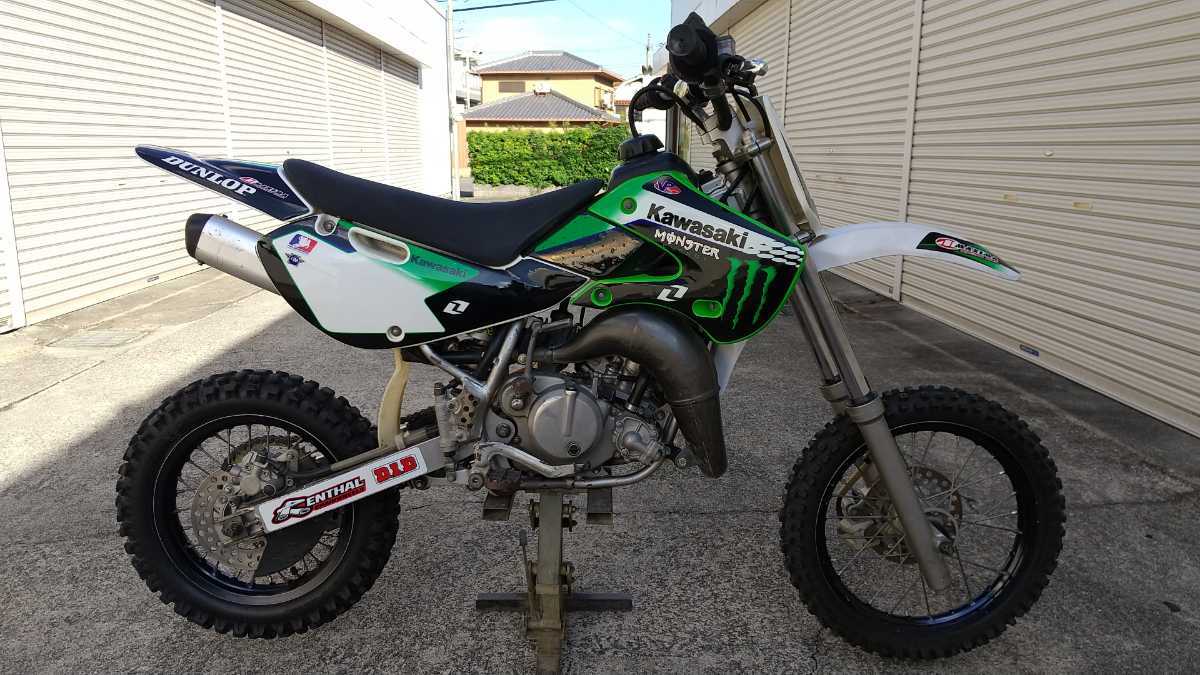 傷や汚れあり】カワサキ KX65 キッズモトクロス 大阪 実動 オフロード  