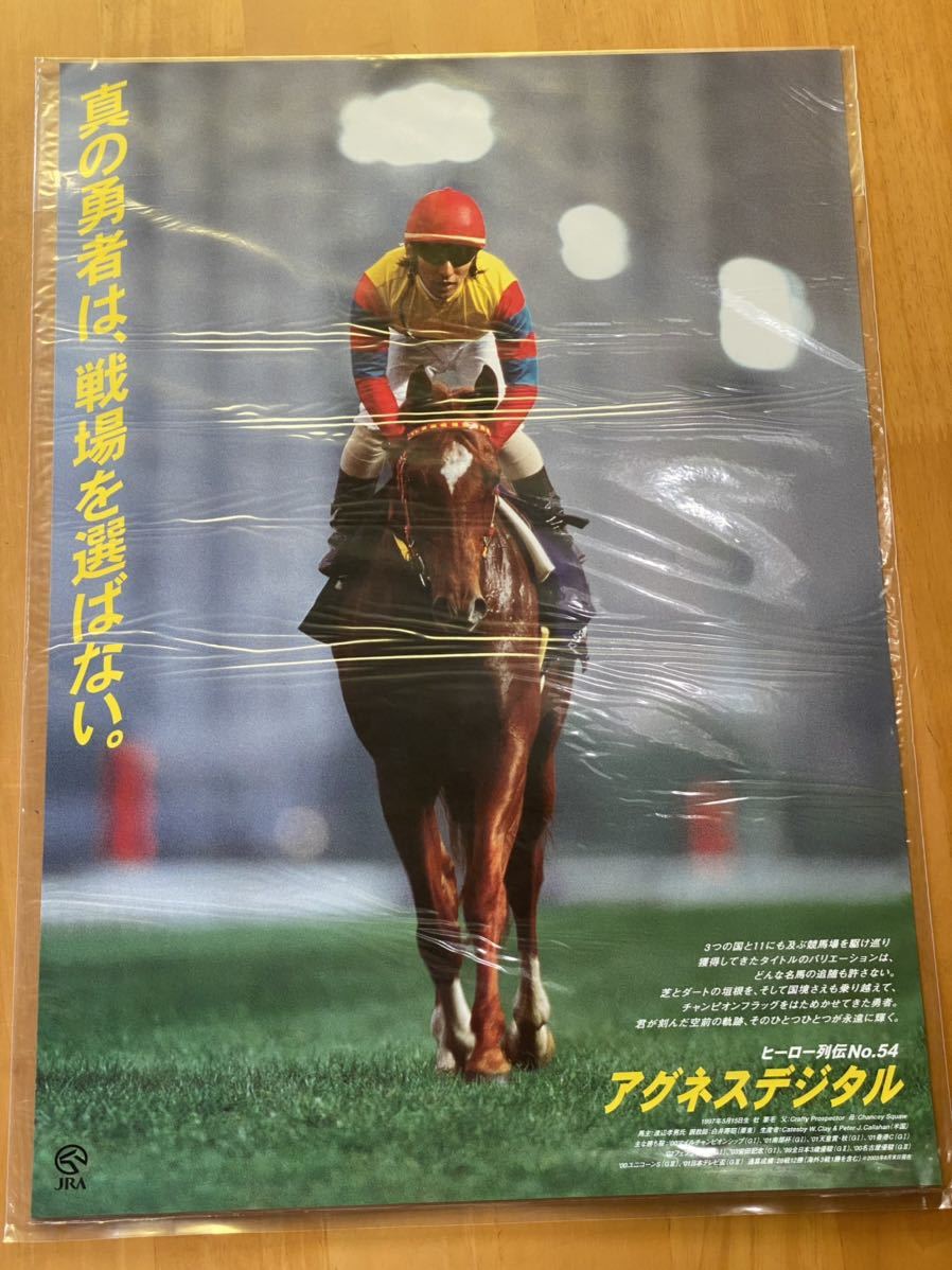JRA ヒーロー列伝 No.54 アグネスデジタル B3 ポスター