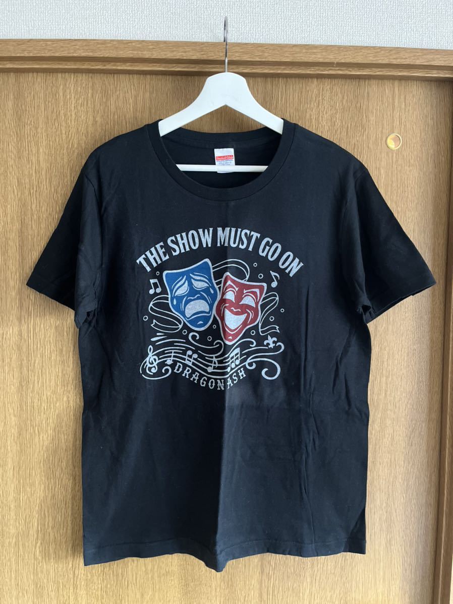 未使用 DRAGON ASH 百合の紋章 Tシャツ L ネイビー ドラゴンアッシュ