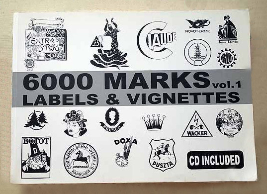 やや傷や汚れあり】☆貴重本！洋書 6000 Marks Labels and Vignettes