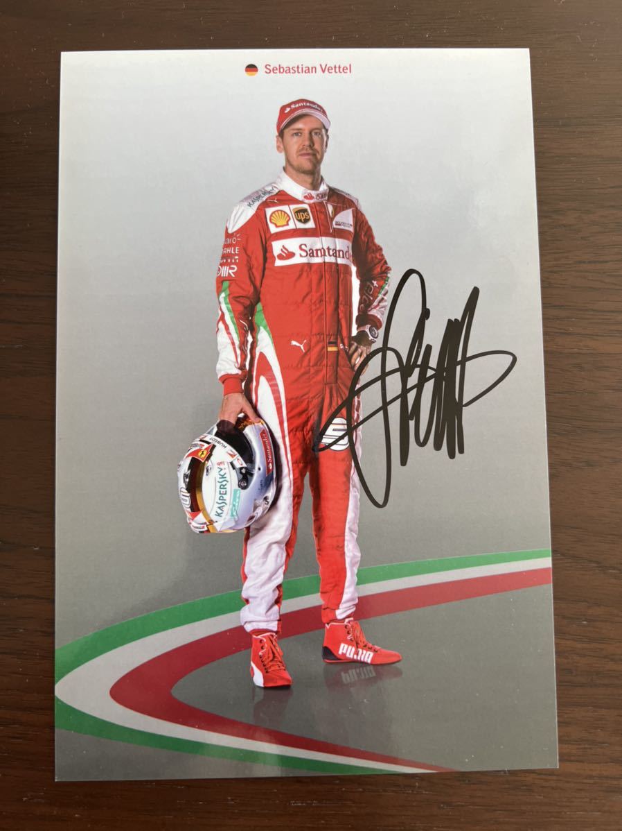 F1フェラーリ.セバスチャンベッテル直筆サイン入ドライバーズカード額装品本物 F1フェラーリ.セバスチャンベッテル直筆サイン入ドライバー
