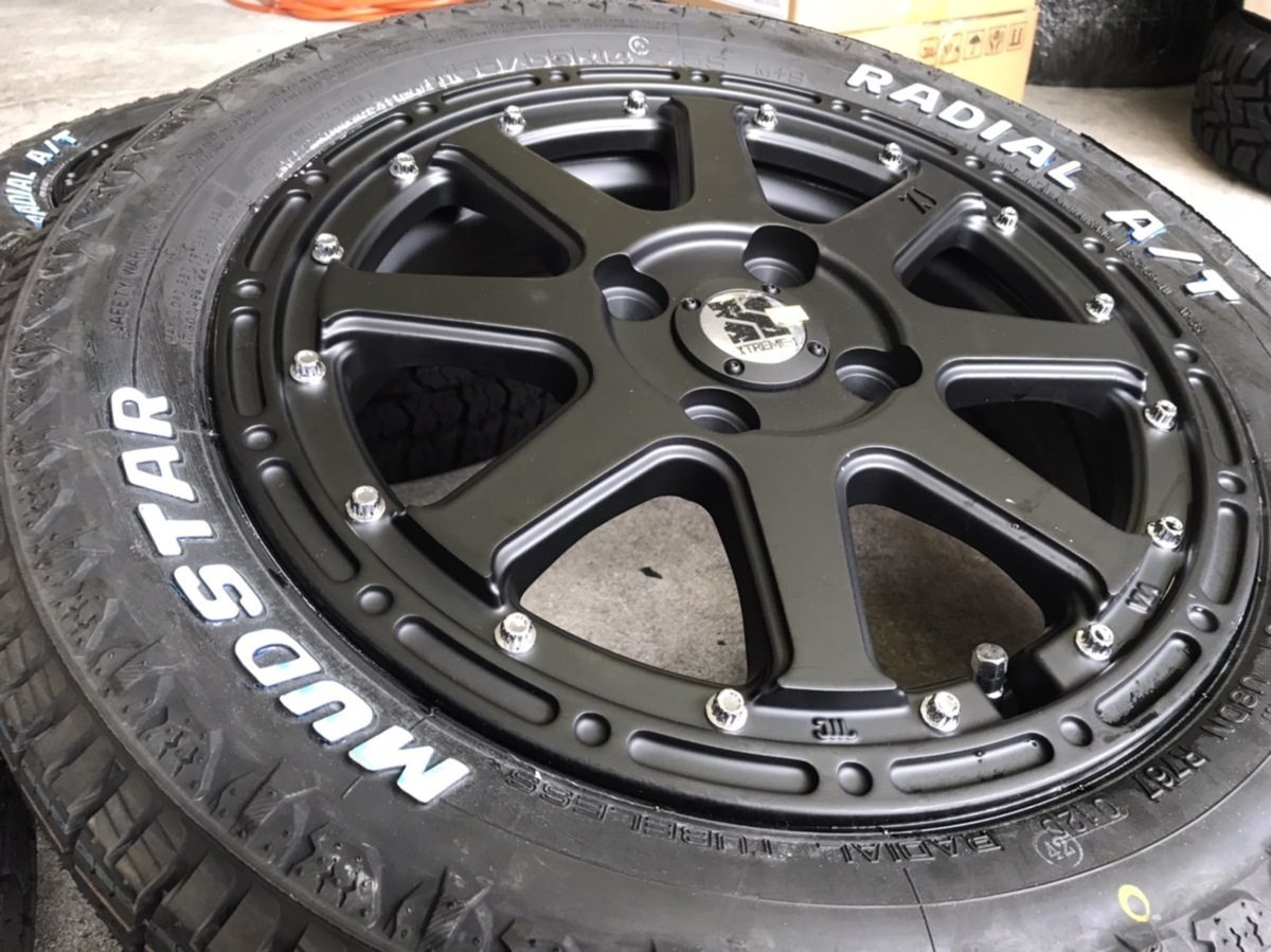 未使用】4本セット XTREME-J エクストリームJ 14X4.5 4/100 MUDSTAR
