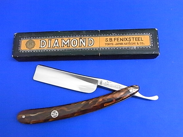 未使用】未使用 Vintage 日本製 西洋剃刀 DIAMOND HAYASHI 1000 林市
